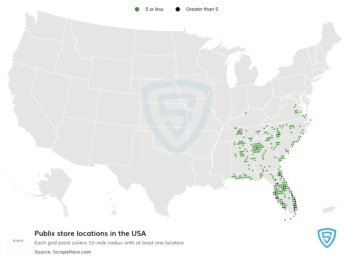 List of all Publix store locations in the USA | ScrapeHero Data Store